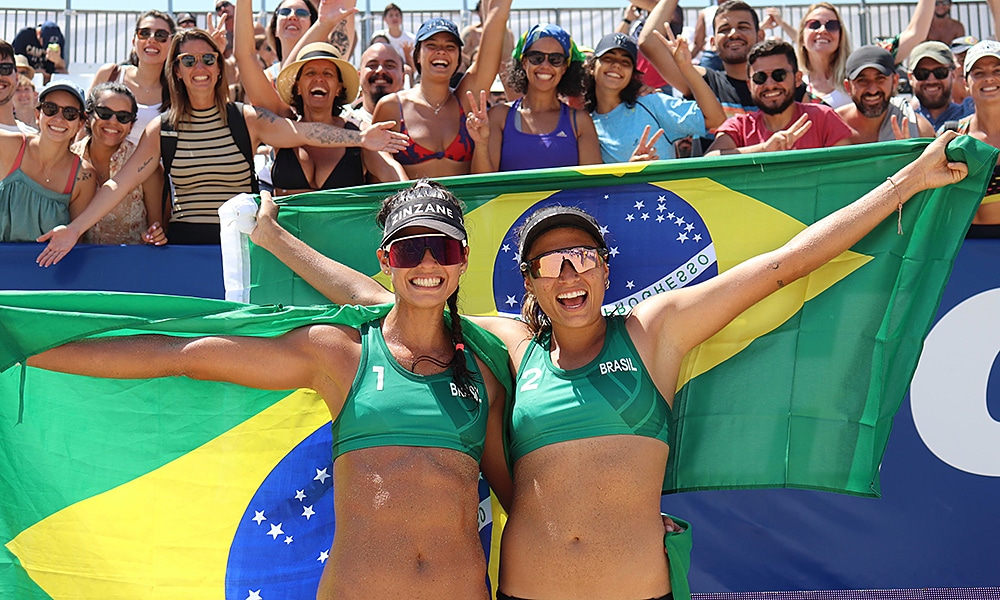 Andressa/Vitória vôlei de praia Andressa Vitória medalha de bronze no Challenger de Espinho de vôlei de praia