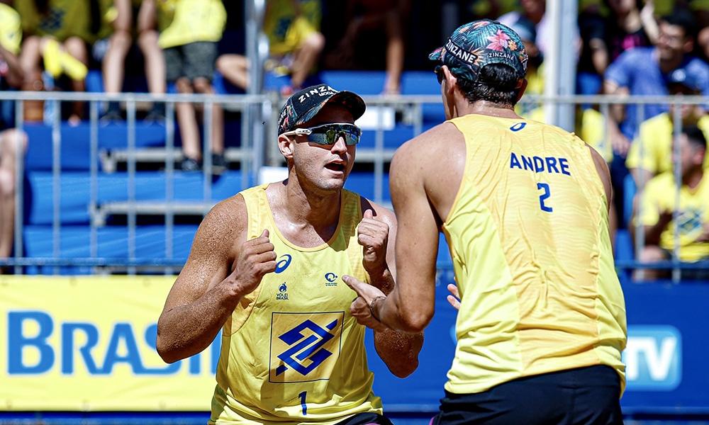 André/George vôlei de praia Circuito Mundial de vôlei de praia Circuito Brasileiro de vôlei de praia Campo Grande campeões medalha de ouro