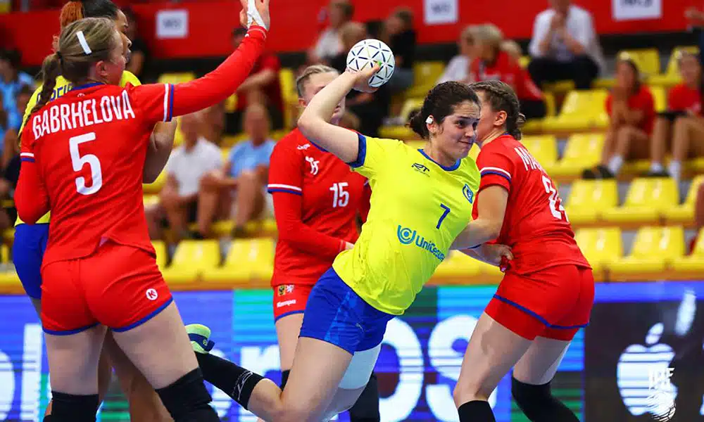 Brasil República Checa República Tcheca Mundial Sul-18 de handebol feminino handebol feminino