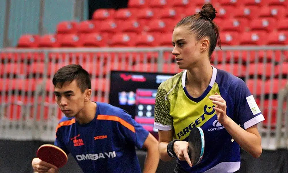 Bruna Takahashi Vitor Ishiy tênis de mesa WTT Contender de tênis de mesa medalha de bronze inédita