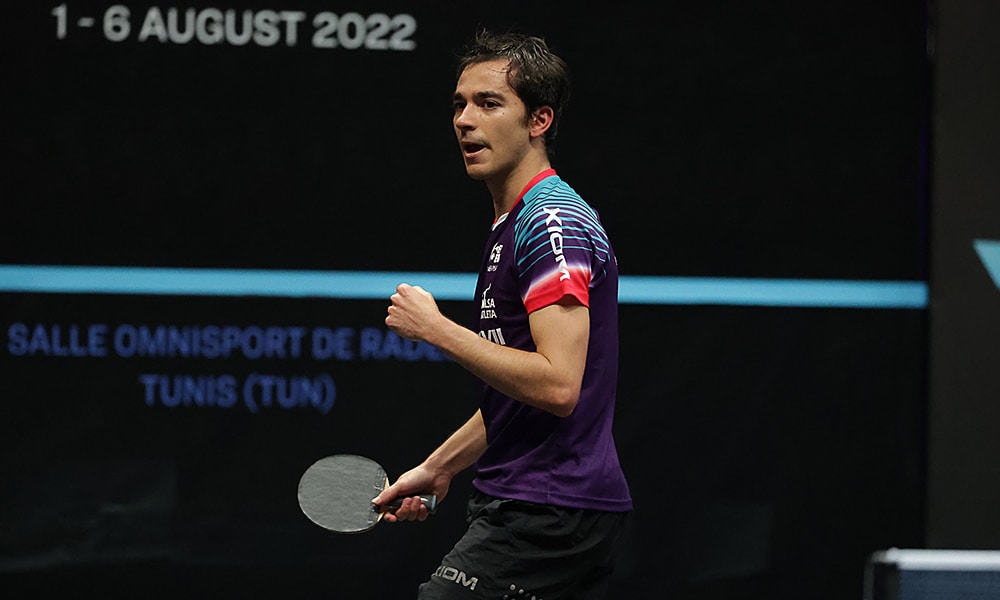 Hugo Calderano WTT Contender Túnis tênis de mesa