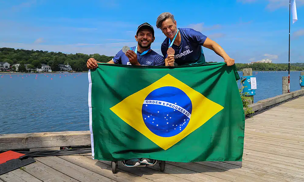 Luis Cardoso Mara Santilli Paracanoagem Mundial de Paracanoagem Halifax Canadá medalha de prata KL1 200 m medalha de bronze VL3 200 m