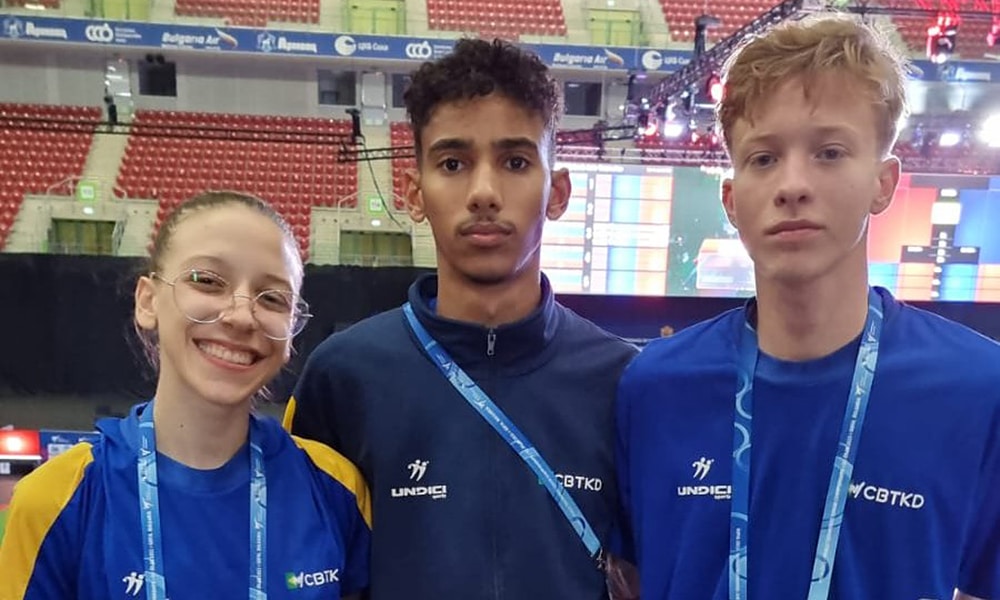 Eduardo Paludo Maria Eduarda Ankudovicius Lucas Vinícius taekwondo Mundial Júnior de taekwondo