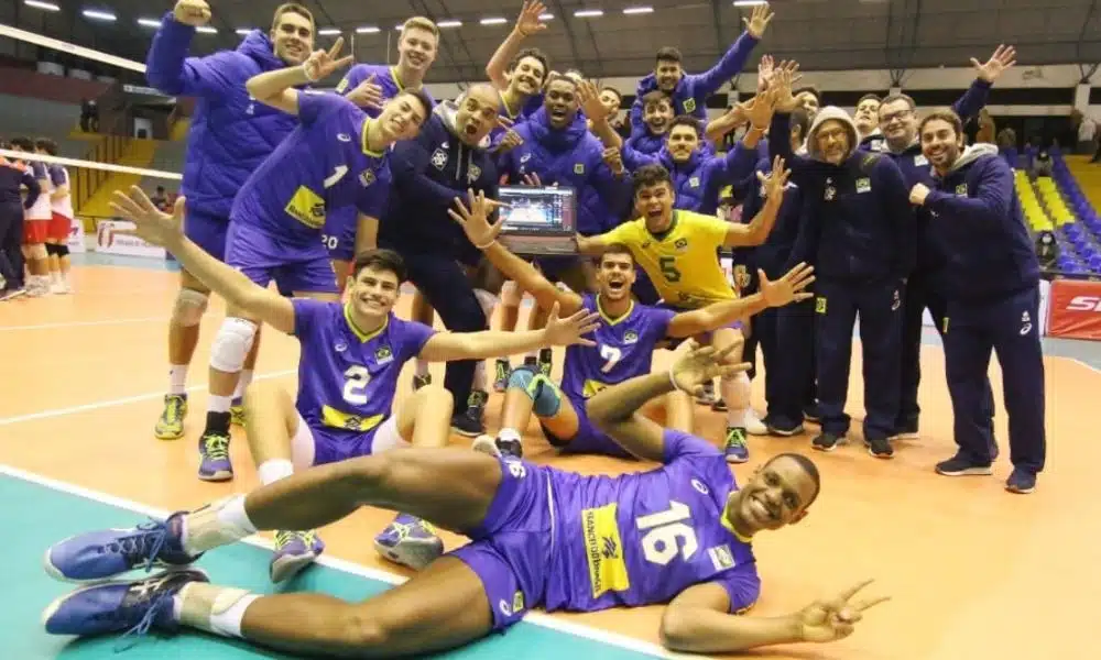 Brasil x Peru Sul-Americano Sub-21 de vôlei masculino