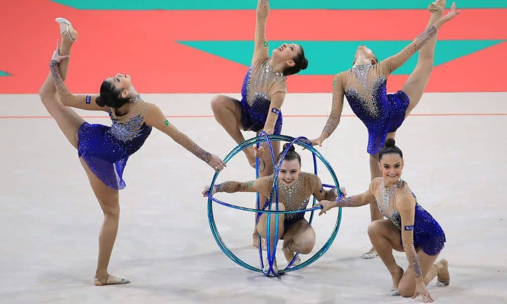 Conjunto simples Brasil Mundial de ginástica artística
