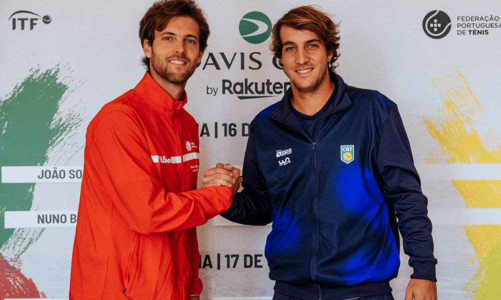 Felipe Meligeni em Brasil x Portugal pela Copa Davis