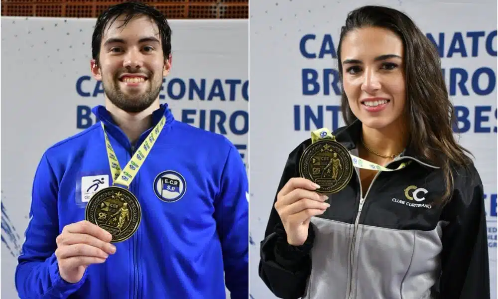 Henrique Marques e Amanda Simeão Brasileiro de Esgrima