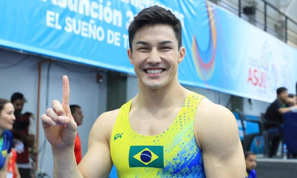 Arthur Nory medalha de ouro no solo dos Jogos Sul Americanos de Assunção 2022 Carolyne Pedro