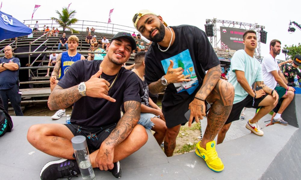 Gabriel Medina e Gabigol presentes no STU Open Rio