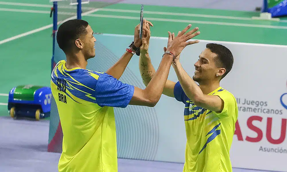 Fabrício Farias Davi Silva badminton Jogos Sul-Americanos Assunção Brasil medalha de ouro ouros
