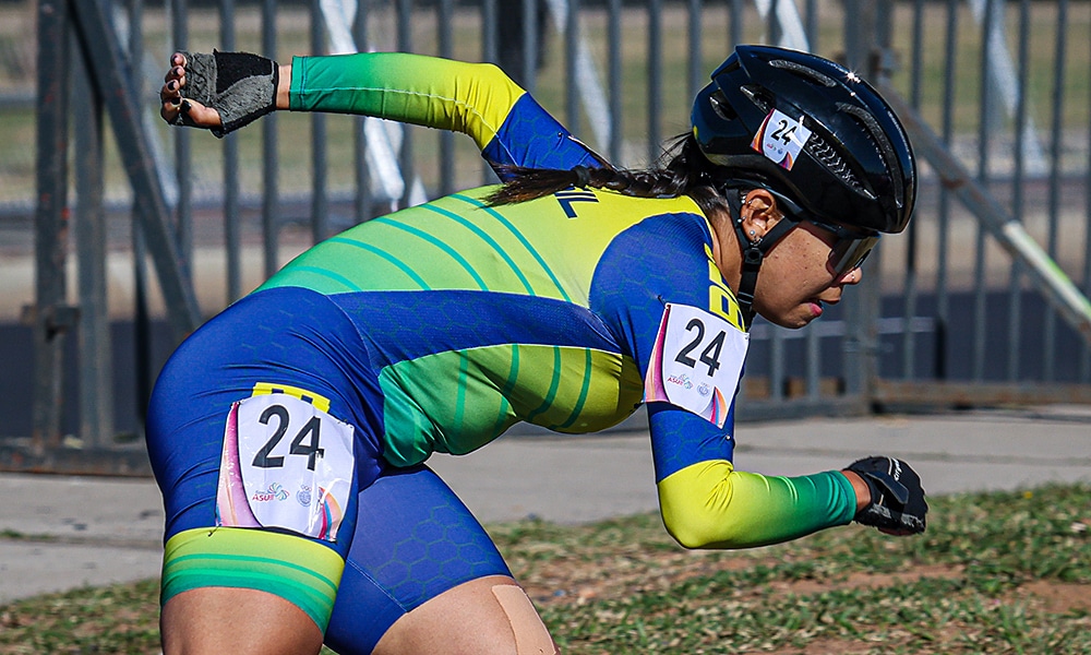 Fernanda Netto Patinação de velocidade 10.000 m Jogos Sul-Americanos Assunção