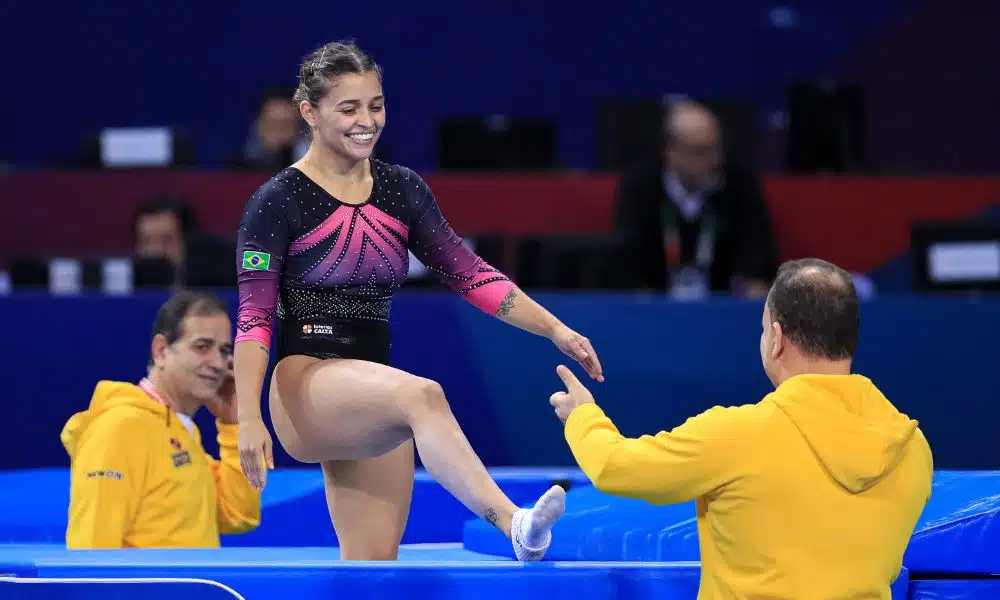 Alice Gomes e Camilla Lopes Campeonato Mundial de ginástica de trampolim