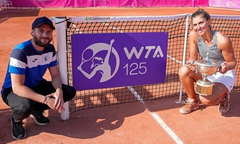 Bia Haddad Maia e o técnico Rafael Paciaroni