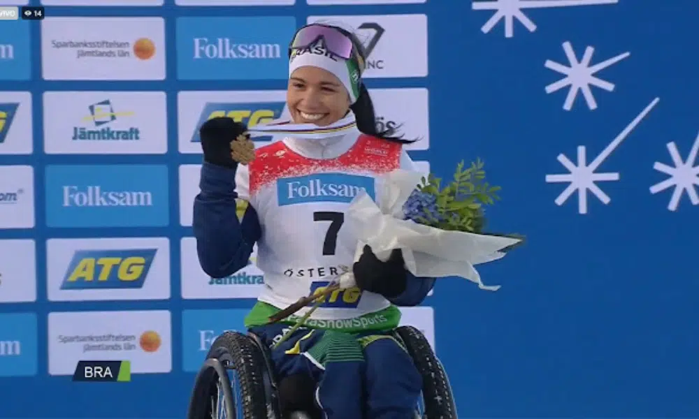 Aline Rocha Mundial de esqui cross-country paralímpico Cristian Ribera