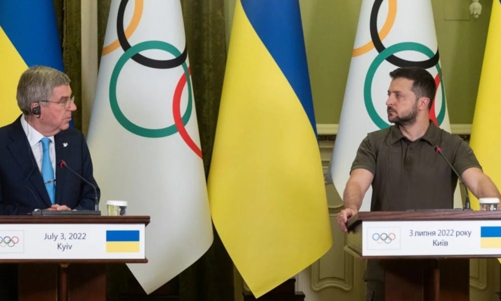 Thomas Bach Volodymyr Zelenskyy Ucrânia COI reunião