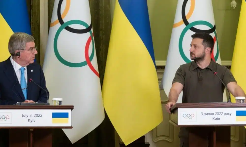 Thomas Bach Volodymyr Zelenskyy Ucrânia COI reunião