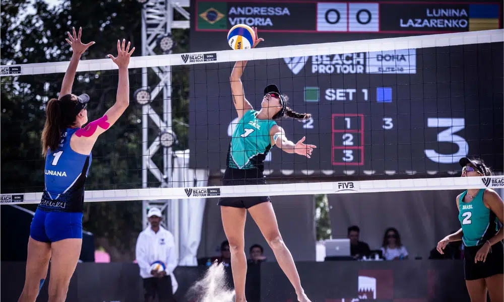 Andressa e Vitória Elite 16 de Doha de vôlei de praia