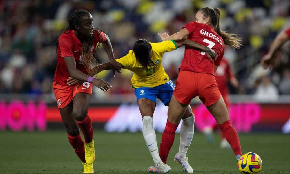 Brasil vacila e perde para o Canadá na SheBelieves Cup de Futebol Feminino