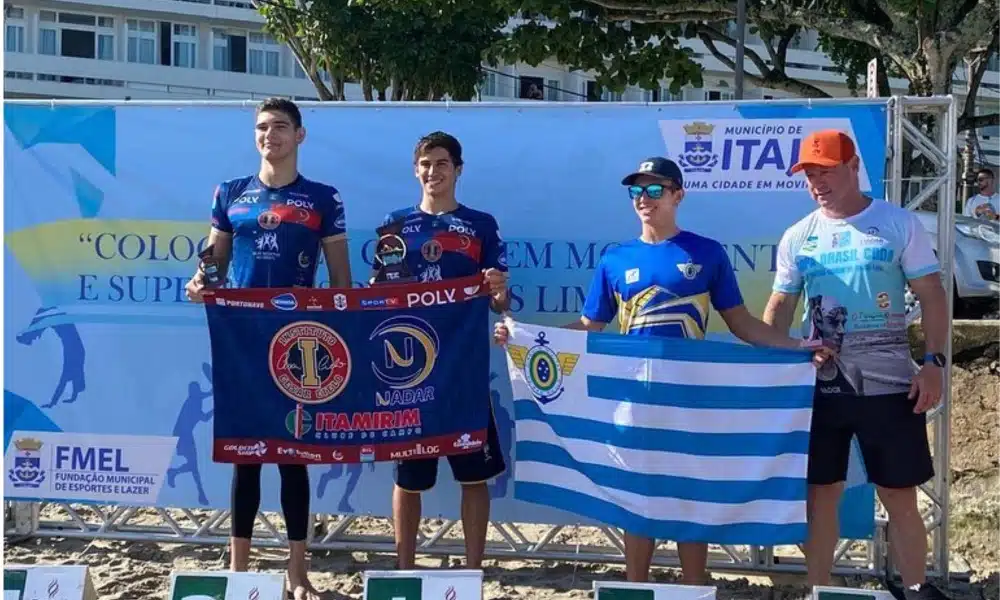 Copa Brasil de águas abertas prova dos 5km masculina pódio Novos Cielos Circulo Miltar de São Paulo