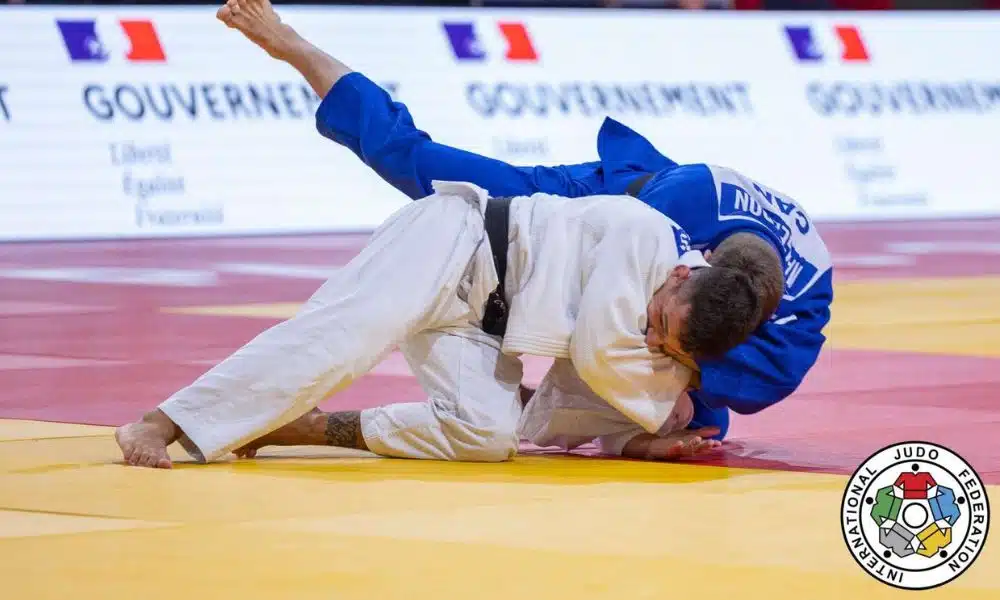 Daniel Cargnin projeta adversário no Grand Slam de Paris de judô