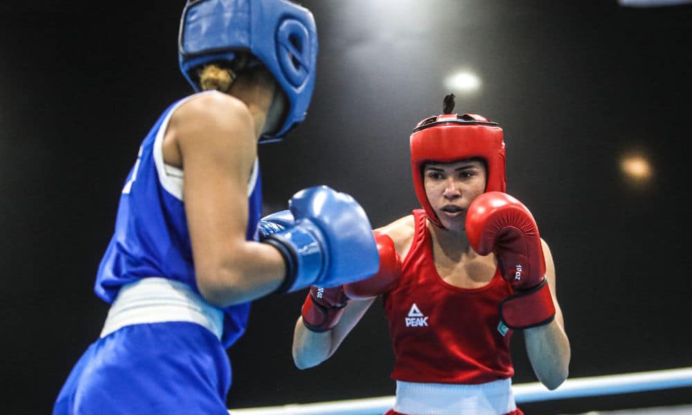 Strandja Tournament - Caroline de Almeida durante luta - Abner Teixeira - Jucielen Romeu