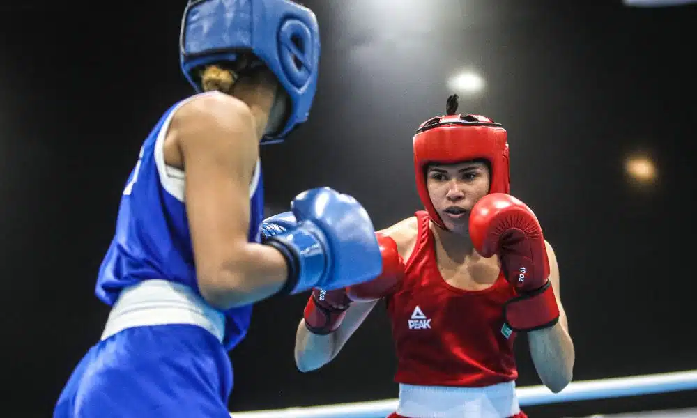 Strandja Tournament - Caroline de Almeida durante luta - Abner Teixeira - Jucielen Romeu