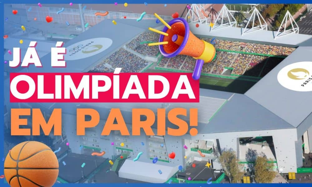 OTD em Paris - arte com a frase "Já é olimpíada em Paris"