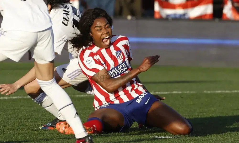 Ludmila sofreu lesão de rompimento do ligamento anterior do joelho em jogo do Atlético de Madrid e, por isso, deve perder a Copa do Mundo