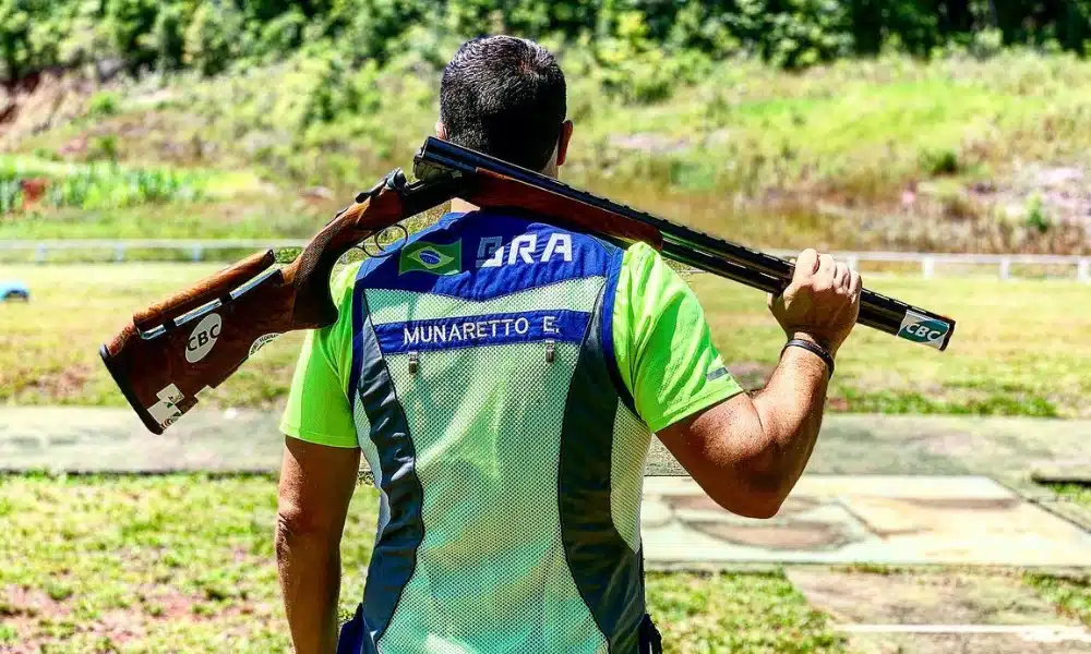 Emanuel Munaretto na Copa do Mundo de tiro esportivo em Doha