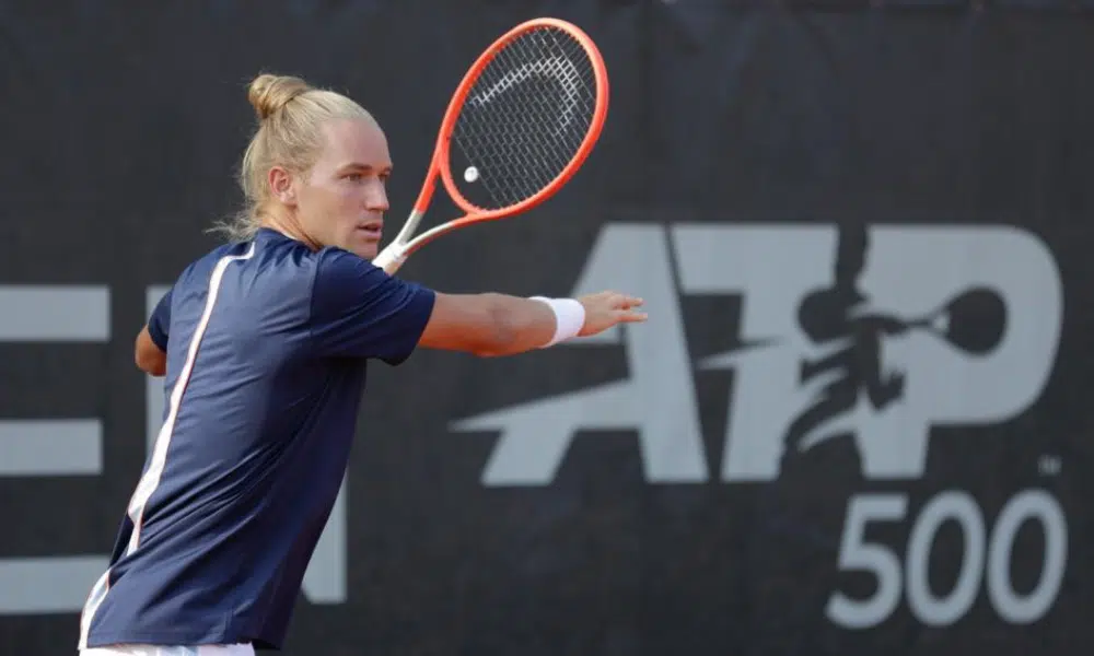 Rafael Matos e David Vega enquanto jogam no ATP 500 de Acapulco Barcelona