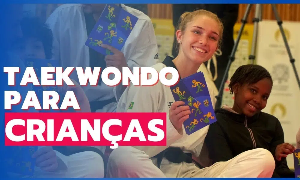 OTD em Paris visita base de Saint-Ouien, com atletas da seleção de taekwondo ensinando crianças