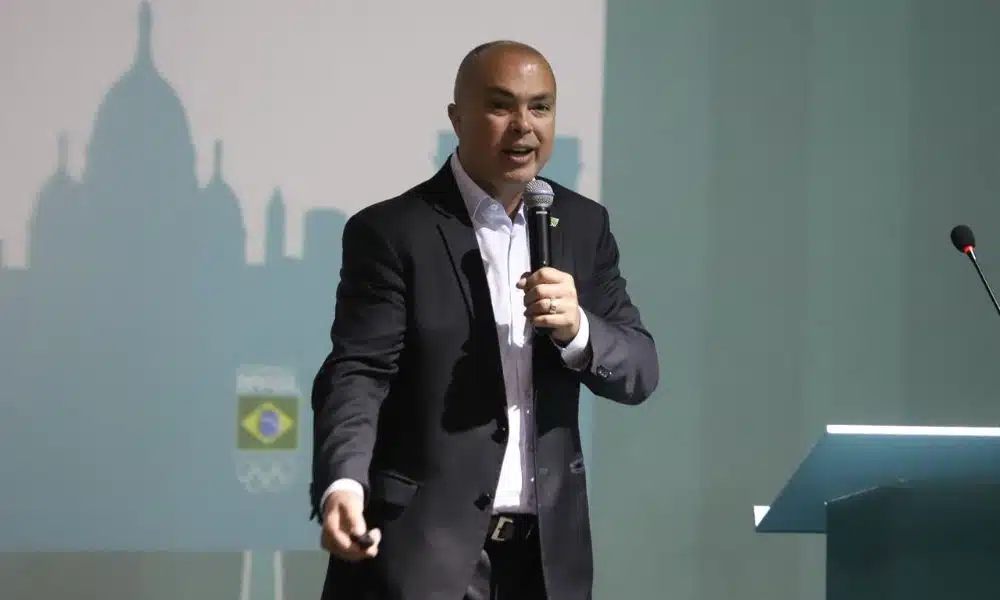 Mas Rogério Sampaio chefe de missão do Time Brasil em Santiago-2023. Jogos Pan-Americanos mas