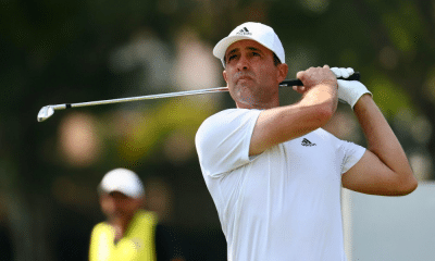 Alexandre Rocha durante a disputa do Aberto do Peru de golfe