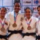 Aléxia Nascimento no pódio do Open de Varadero de judô