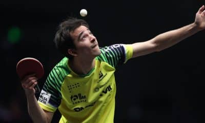 Hugo Calderano no WTT Champions de Xinxiang