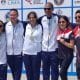 Philipe Chateaubrian e Cibele Breide enquanto levaram o Brasil ao topo do pódio na Copa Sul-Americana de tiro esportivo