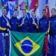 Equipe brasileira feminina júnior de taekwondo, medalhista de bronze no Pan-Americano da categoria (Divulgação/Instagram/@cbtkd.oficial)