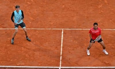 O brasileiro Marcelo Melo junto do seu parceiro, o alemão Alexander Zverev (Corinne Dubreuil/ATP Tour)