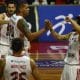 Jogadores do Flamengo comemoram vitória sobre Bauru no NBB. Minas e Paulistano também jogaram nesta quinta