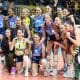 Fenerbahce Ana Cristina enquanto enfrenta o Vakifbank na Champions League de vôlei feminino