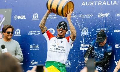 Gabriel Medina no pódio em Margaret River