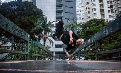 Luan San enquanto atua em evento de breaking no Rio de Janeiro