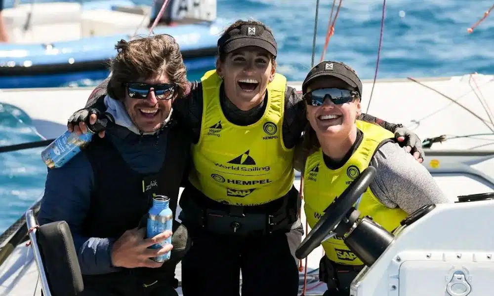 Martine e Kahena enquanto campeãs do Princesa Sofia de vela
