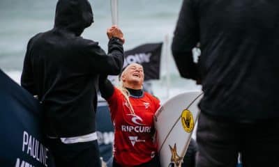 Tatiana Weston-Webb enquanto comemora vaga olímpica para Paris 2024