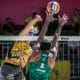 Pedro Solberg enqunato bloqueia atleta sueco
