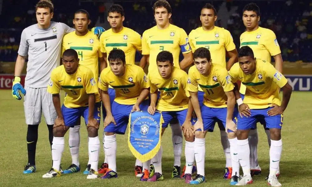 Seleção Brasileira campeã mundial em 2011 com Casemiro, Philippe Coutinho, Oscar e o artilheiro Henrique Almeida
