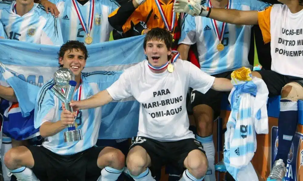 Argentina, de Messi, campeão em 2005, é a maior vencedora da história do Mundial Sub-20 com seis títulos (Fifa)
