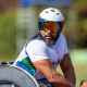 Ariosvaldo Fernandes, o Parré, durante disputa do Grand Prix de Nottwil de atletismo paralímpico