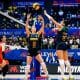 Macris faz levantamento para Carol em jogo do Brasil contra a China pela Liga das Nações de vôlei feminino, a VNL