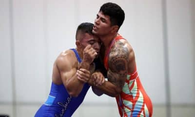 Lutador brasileiro Kenedy Pedrosa em ação (Osvaldo Aguilar/UWW)